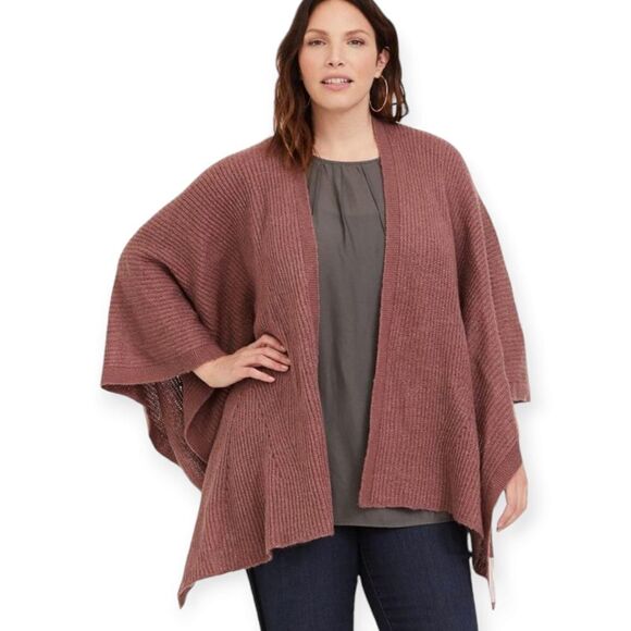 Torrid Mauve Knit Shrug One Size - Picture 8 of 8